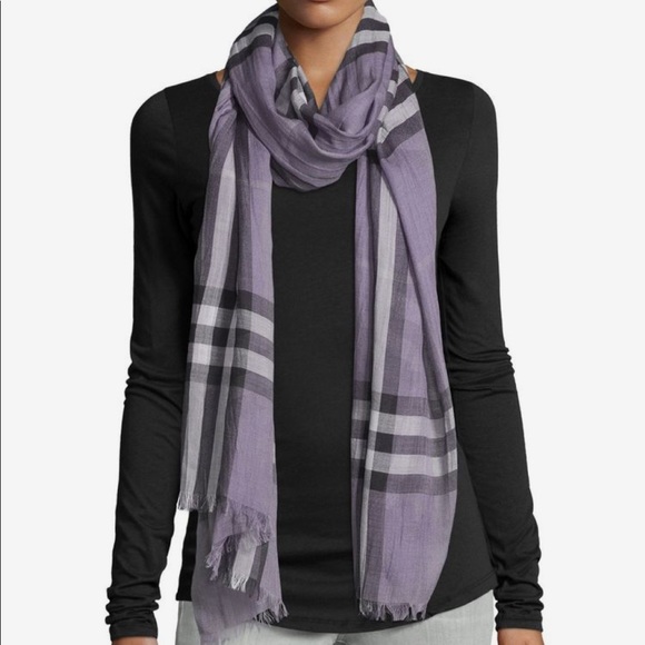 Burberry Accessories - Burberry Giant Check Gauze Scarf Burberry Accessories - Burberry Giant Check Gauze Scarf
